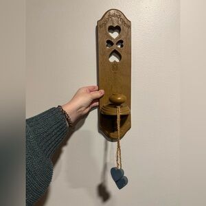 Burwood Brown Wall Decor Candle Holder with Heart Accents